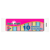 Super Bright 10 Sponge Scourers (Case of 8)  Adomoo